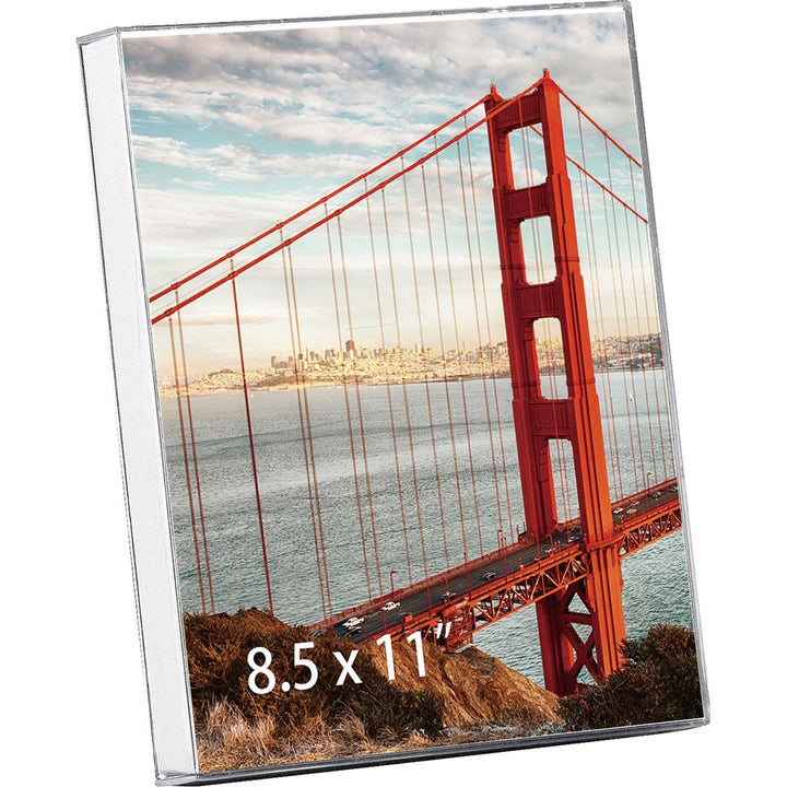 Image of Universal UNV76890 Document Frame, Holds 8.50" x 11" Insert, Rectangle, Desktop, Horizontal, Vertical, Easel Back, Plastic, Clear, 1 Each