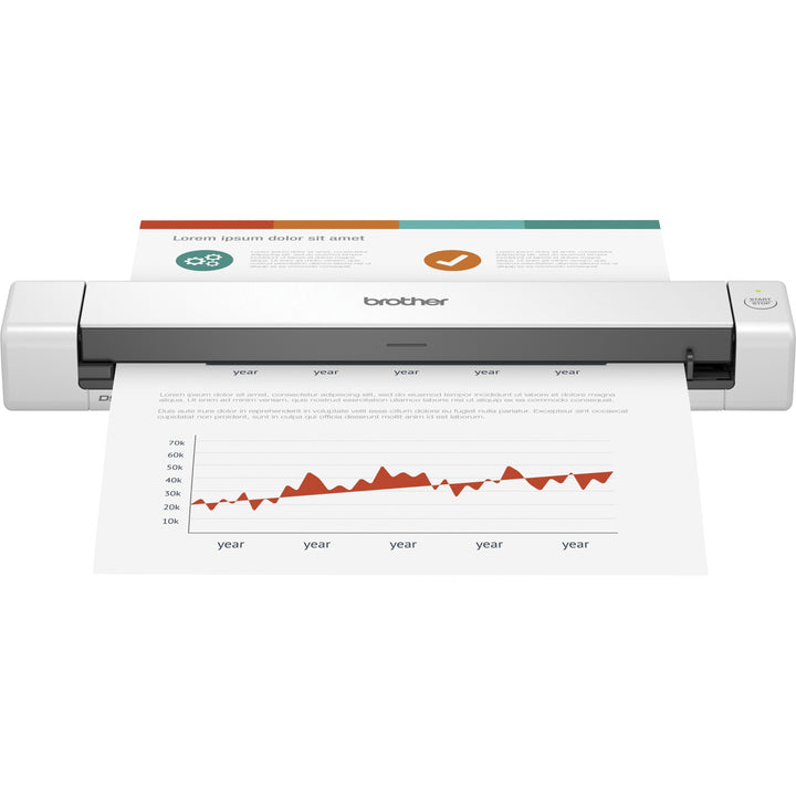 Image of Brother Document Scanner, Mobile, 2"Wx11-9/10"Dx1-1/2"H, White