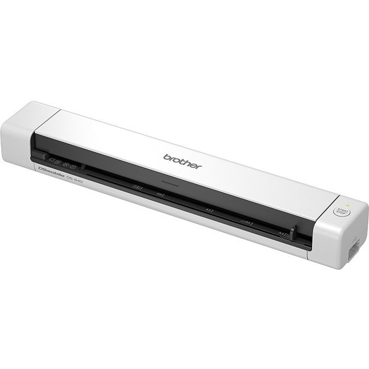 Image of Brother DSMobile DS-640 Compact Mobile Document Scanner, 24-bit Color, 8-bit Grayscale, 16 ppm (Mono), 16 ppm (Color), USB, 1 Each
