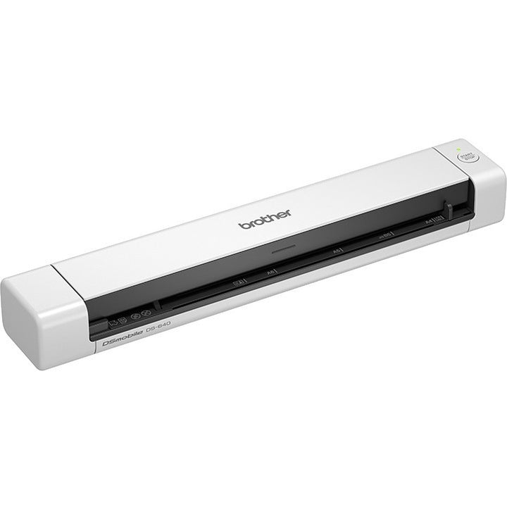 Image of Brother DSMobile DS-640 Compact Mobile Document Scanner, 24-bit Color, 8-bit Grayscale, 16 ppm (Mono), 16 ppm (Color), USB, 1 Each