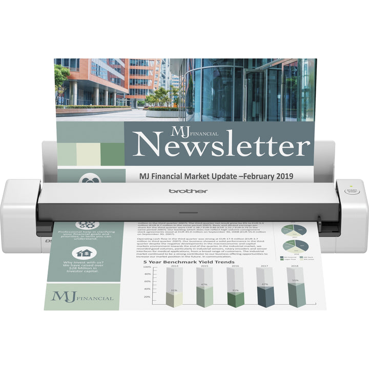 Image of Brother Document Scanner, Duplex, 2-1/2"Wx11-9/10"Dx1-4/5"H, White