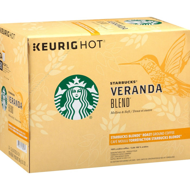 Image of Starbucks® 12434950 Veranda Blend Coffee, Compatible with Drip-coffee Brewer, Blonde, K-Cup, Veranda Blend, 24 / Box