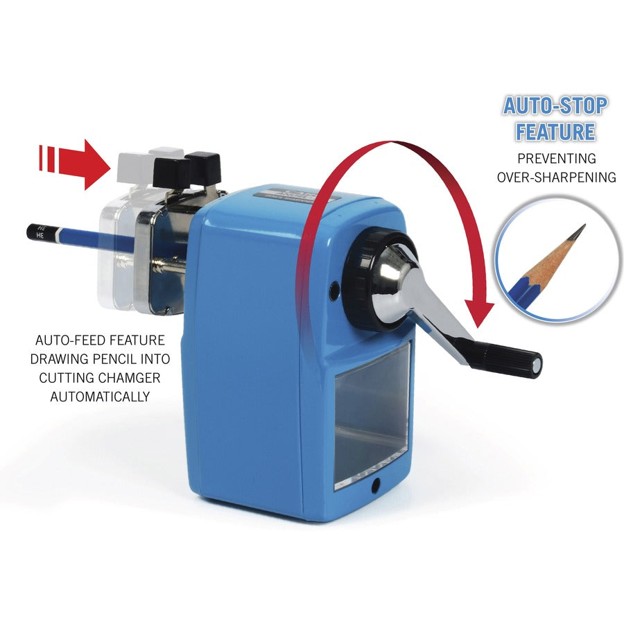 Image of Carl Mfg Pencil Sharpener, Auto Draw, 0.9mm/0.4mm, 2-3/4"x3"x5", BE