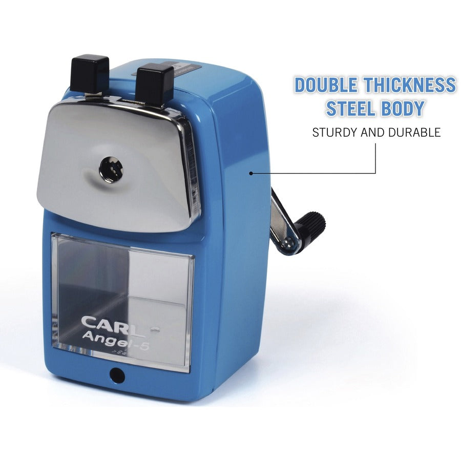 Image of Carl Mfg Pencil Sharpener, Auto Draw, 0.9mm/0.4mm, 2-3/4"x3"x5", BE