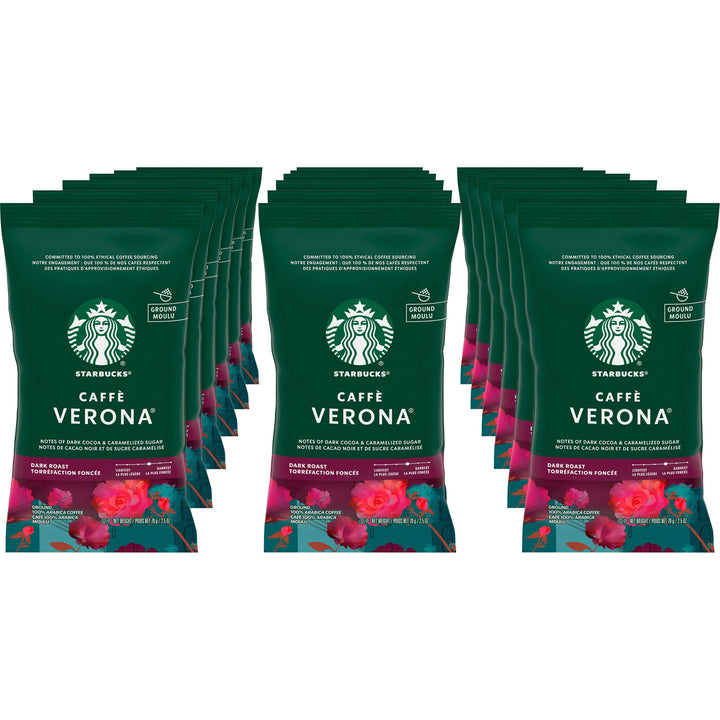 Image of Starbucks® Ground Coffee,Single Pot, 2.5 oz PK,18/BX,Dark/Caffe Verona