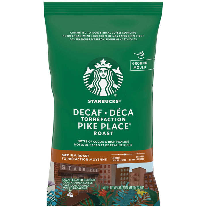 Image of Starbucks® Coffee, Pike Place Decaf, 2-1/2oz., 18/BX