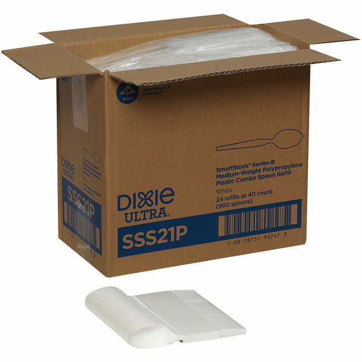 Image of Dixie® Spoons,Combo,SmartStock,Polypropylene,40/PK,24PK/CT,WE