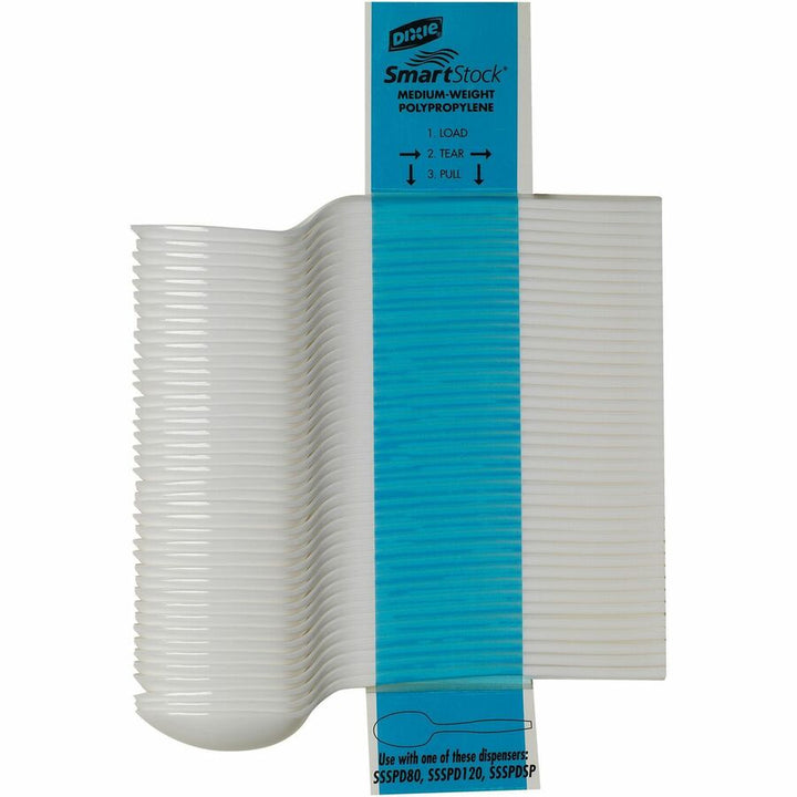 Image of Dixie® Spoons,Combo,SmartStock,Polypropylene,40/PK,24PK/CT,WE