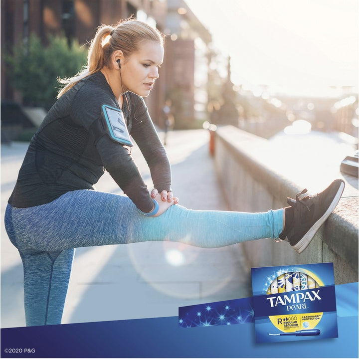 Image of Tampax 71127 Pearl Regular Tampons, Regular, Plastic Applicator, Comfortable, Anti-leak, Unscented, 1 Box