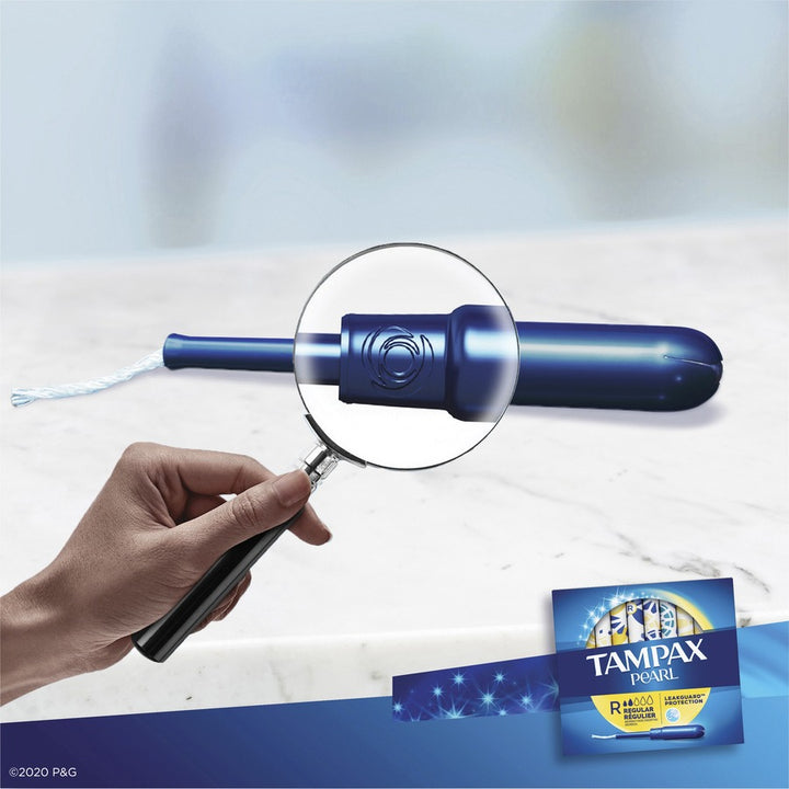 Image of Tampax 71127 Pearl Regular Tampons, Regular, Plastic Applicator, Comfortable, Anti-leak, Unscented, 1 Box