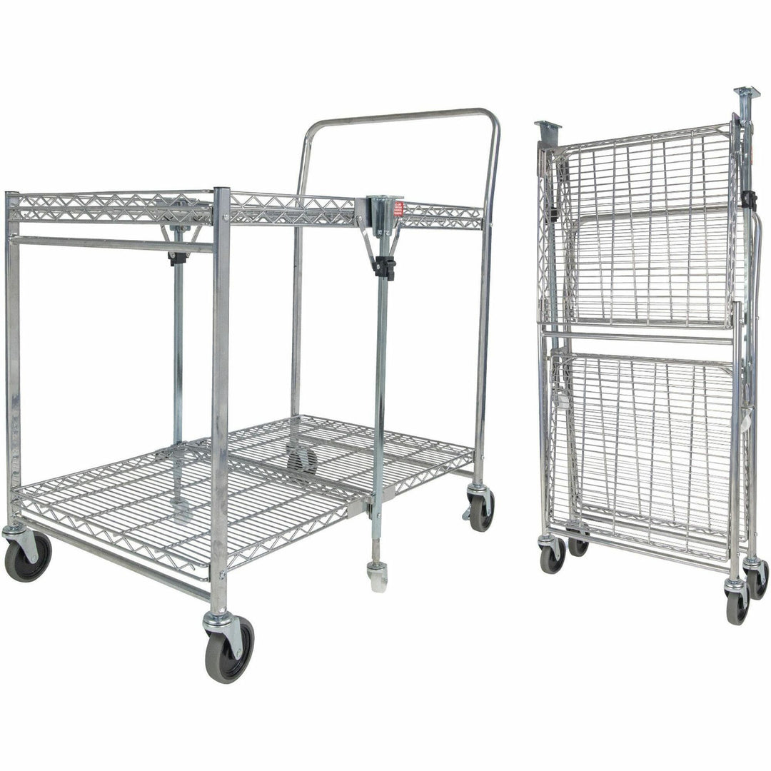 Image of Bostitch® Utility Cart, Folding, 37-1/2"Wx23-1/2"Lx39"H, Chrome