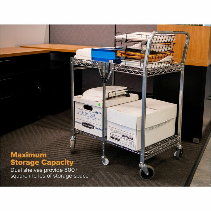 Image of Bostitch® Utility Cart, Folding, 37-1/2"Wx23-1/2"Lx39"H, Chrome