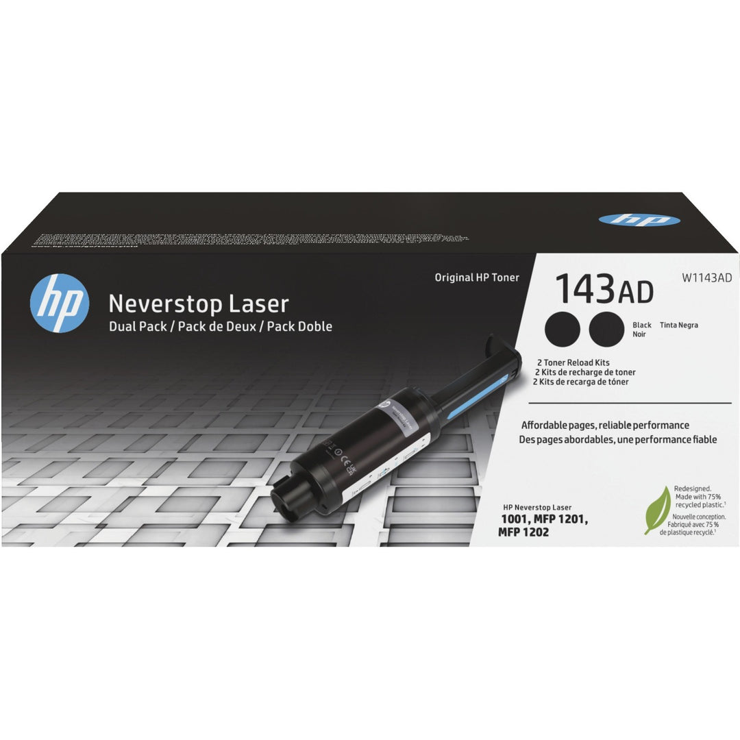 Image of HP 143AD 43AD Original Toner Cartridge, Dual Pack, 5000 Pages, 1 Carton