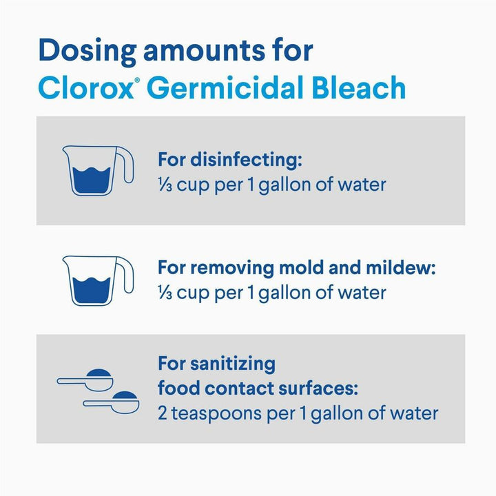 Image of Clorox® Bleach, Liquid, Germicidal, Conc, 121 fl oz, Clear