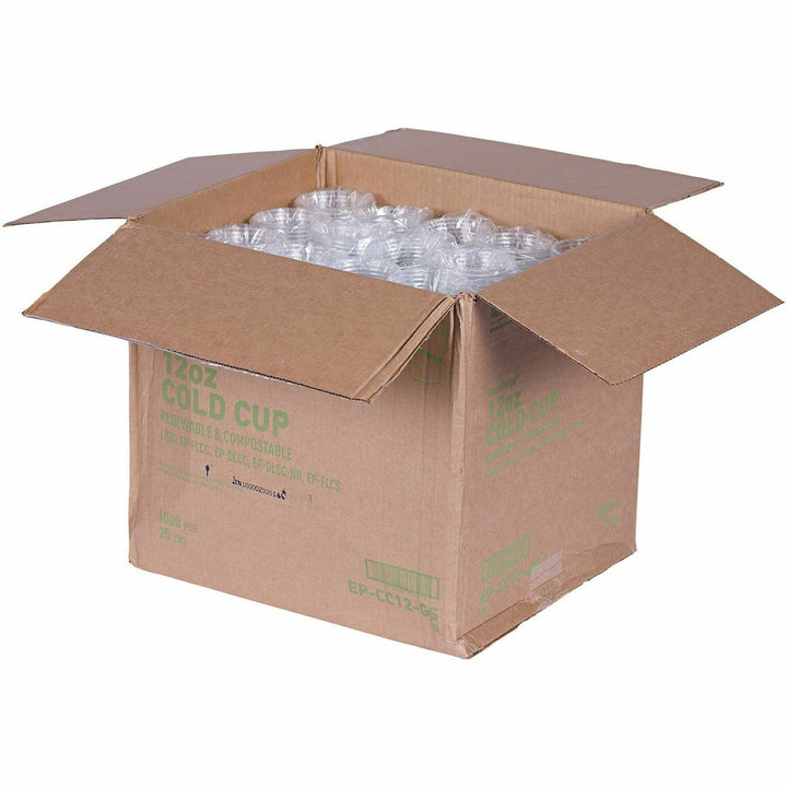 Image of Eco-Products® Cold Cup, Eco Friendly,12oz, 1000/CT, Clear/GreenStripe