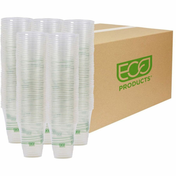 Image of Eco-Products® Cold Cup, Eco Friendly,12oz, 1000/CT, Clear/GreenStripe
