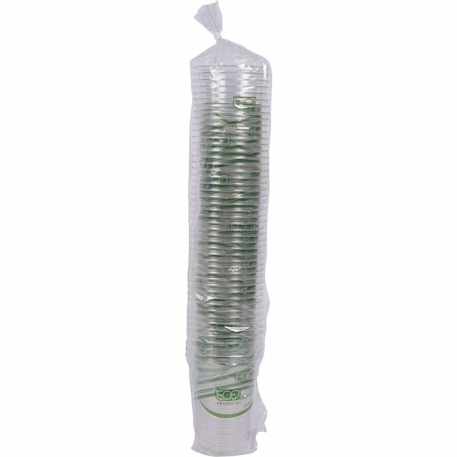 Image of Eco-Products® Cold Cup, Eco Friendly,16oz, 1000/CT, Clear/GreenStripe