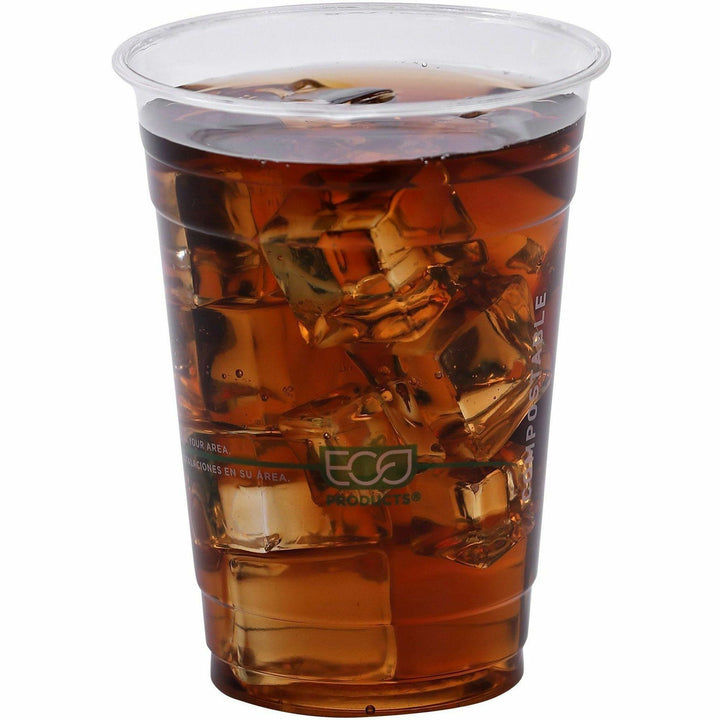 Image of Eco-Products® Cold Cup, Eco Friendly,16oz, 1000/CT, Clear/GreenStripe