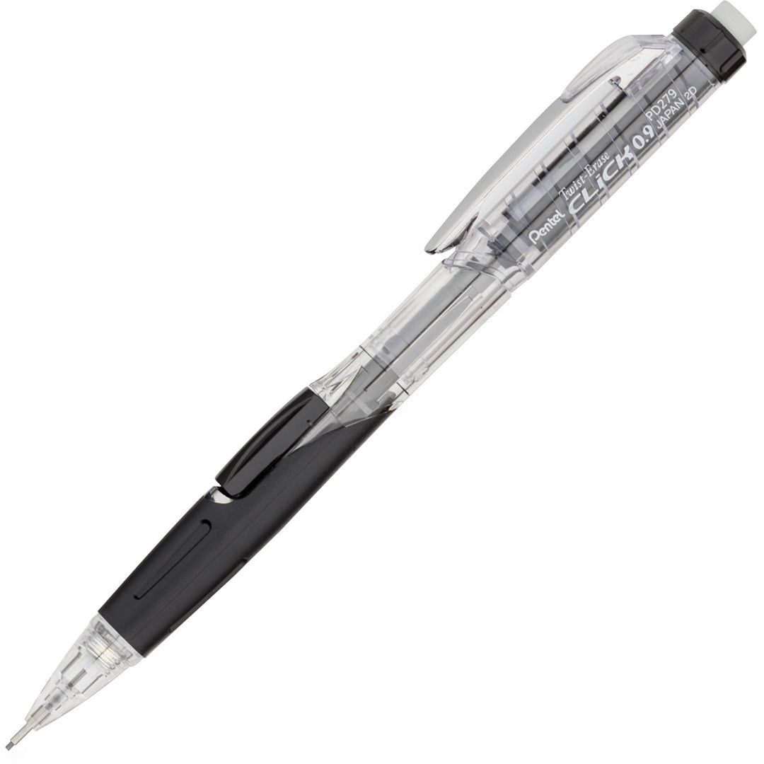 Image of Pentel® Mechanical Pencil,Refillable Lead/Eraser,0.9mm,12/BX, Black