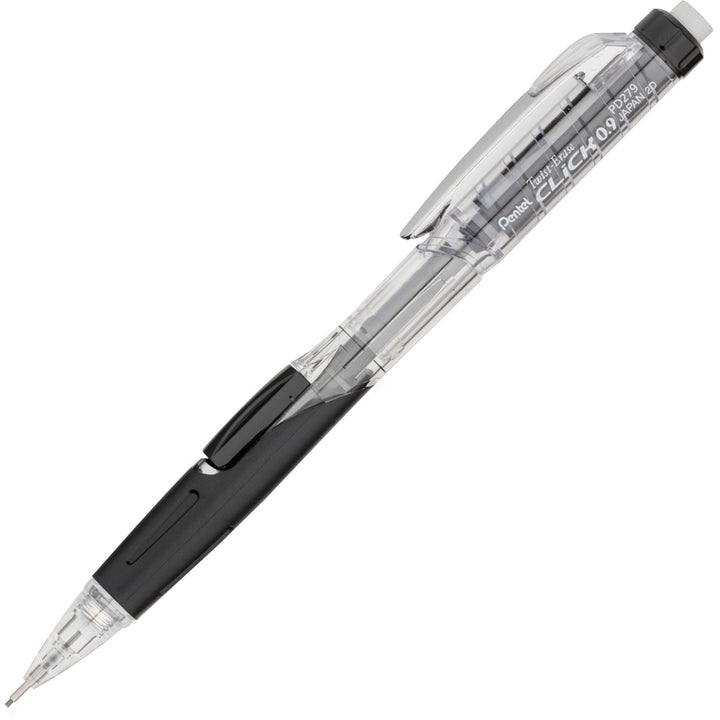 Image of Pentel® Mechanical Pencil,Refillable Lead/Eraser,0.9mm,12/BX, Black