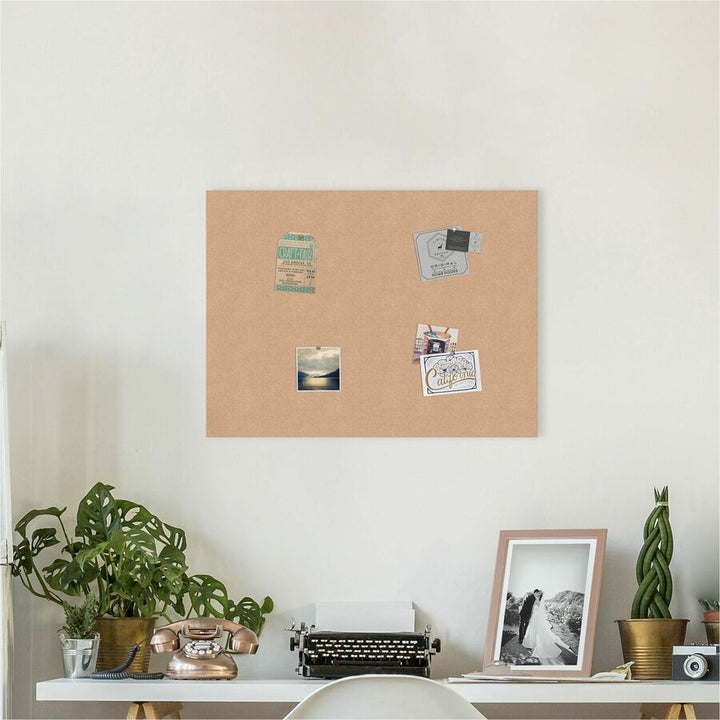 Image of U Brands Cork Board, Canvas, Frameless, 24"x7/10"x18", Natural