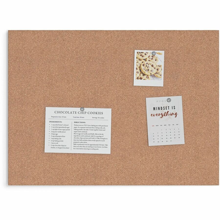 Image of U Brands Cork Board, Canvas, Frameless, 24"x7/10"x18", Natural