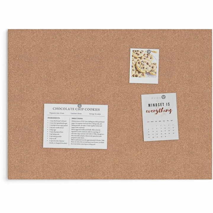 Image of U Brands Cork Board, Canvas, Frameless, 24"x7/10"x18", Natural