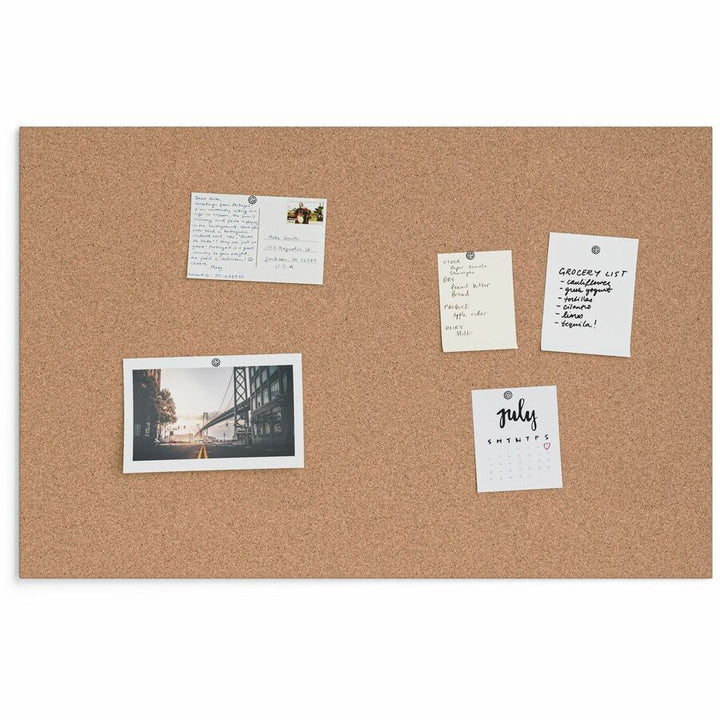 Image of U Brands Cork Board, Canvas, Frameless, 36"x7/10"x24", Natural