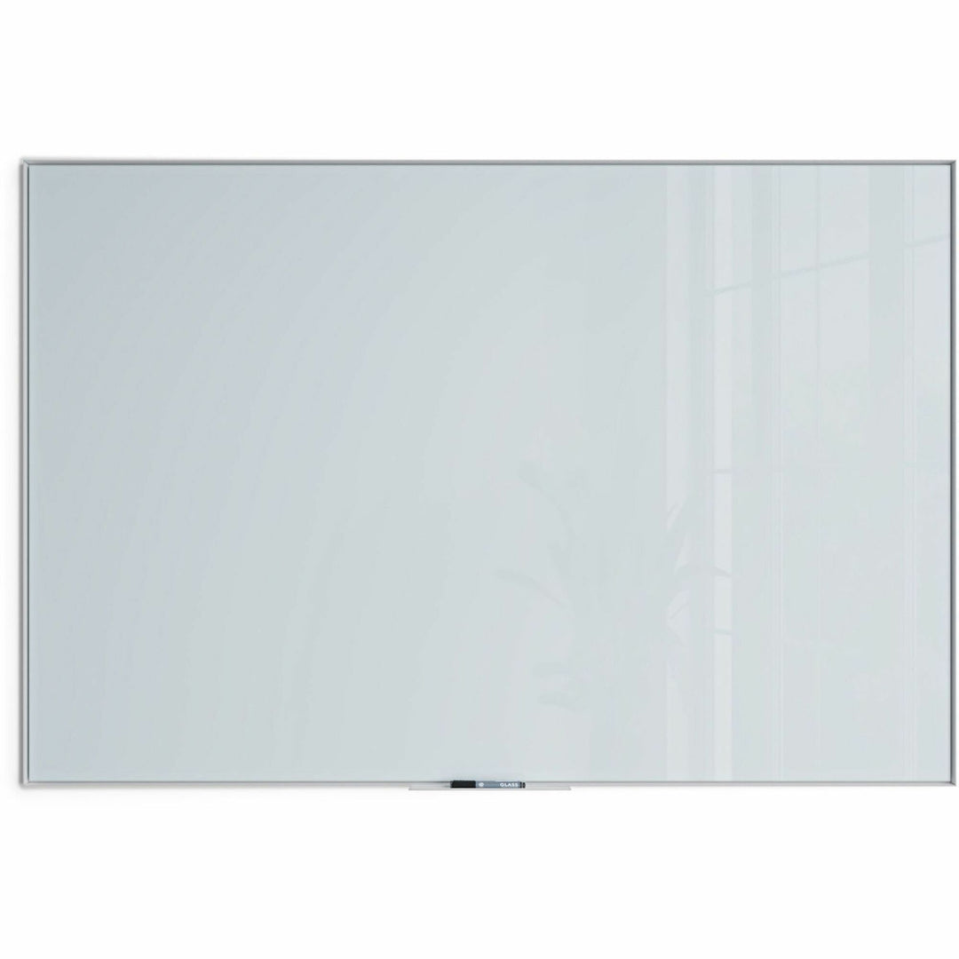 Image of U Brands Dry-Erase Board,Glass,Aluminum Frame,72"x48",White