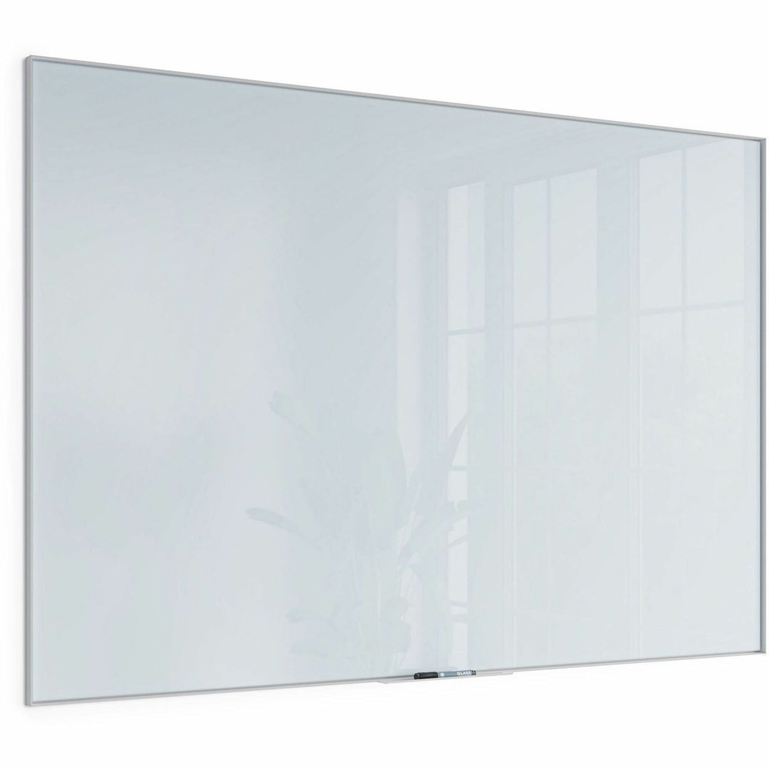 Image of U Brands Dry-Erase Board,Glass,Aluminum Frame,72"x48",White