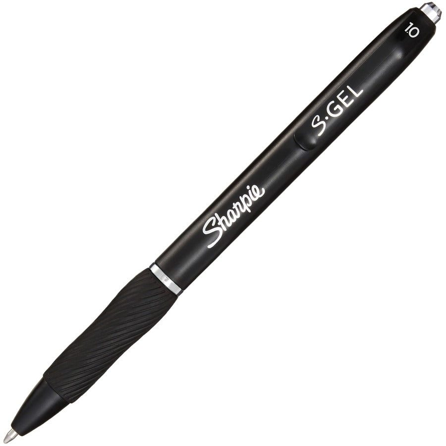 Image of Sharpie 2096155 S-Gel Pens, 1.0 mm Pen Point, Black Ink, Gel-based, Black Barrel, 4 / Pack