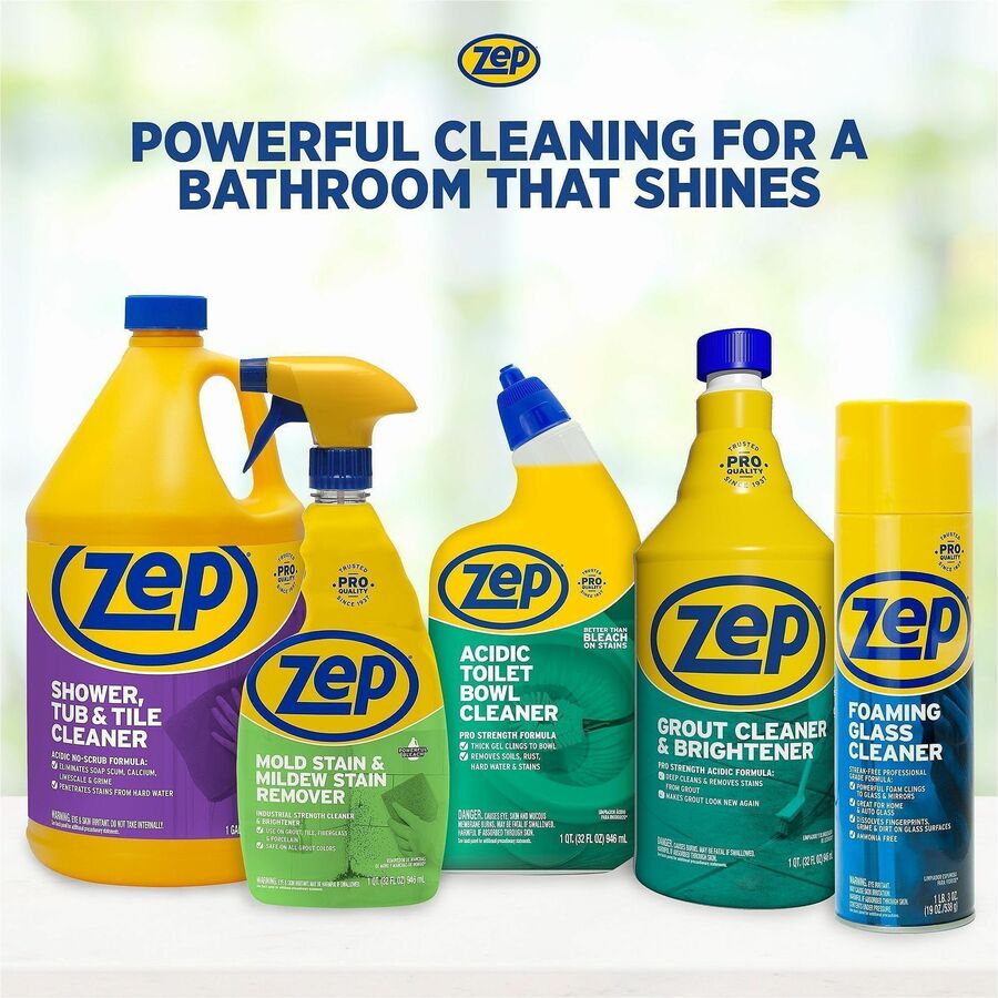 Image of Zep ZUATBC32 Acidic Toilet Bowl Cleaner, 32 fl oz (1 quart), Wintergreen Scent, White, 1 Each