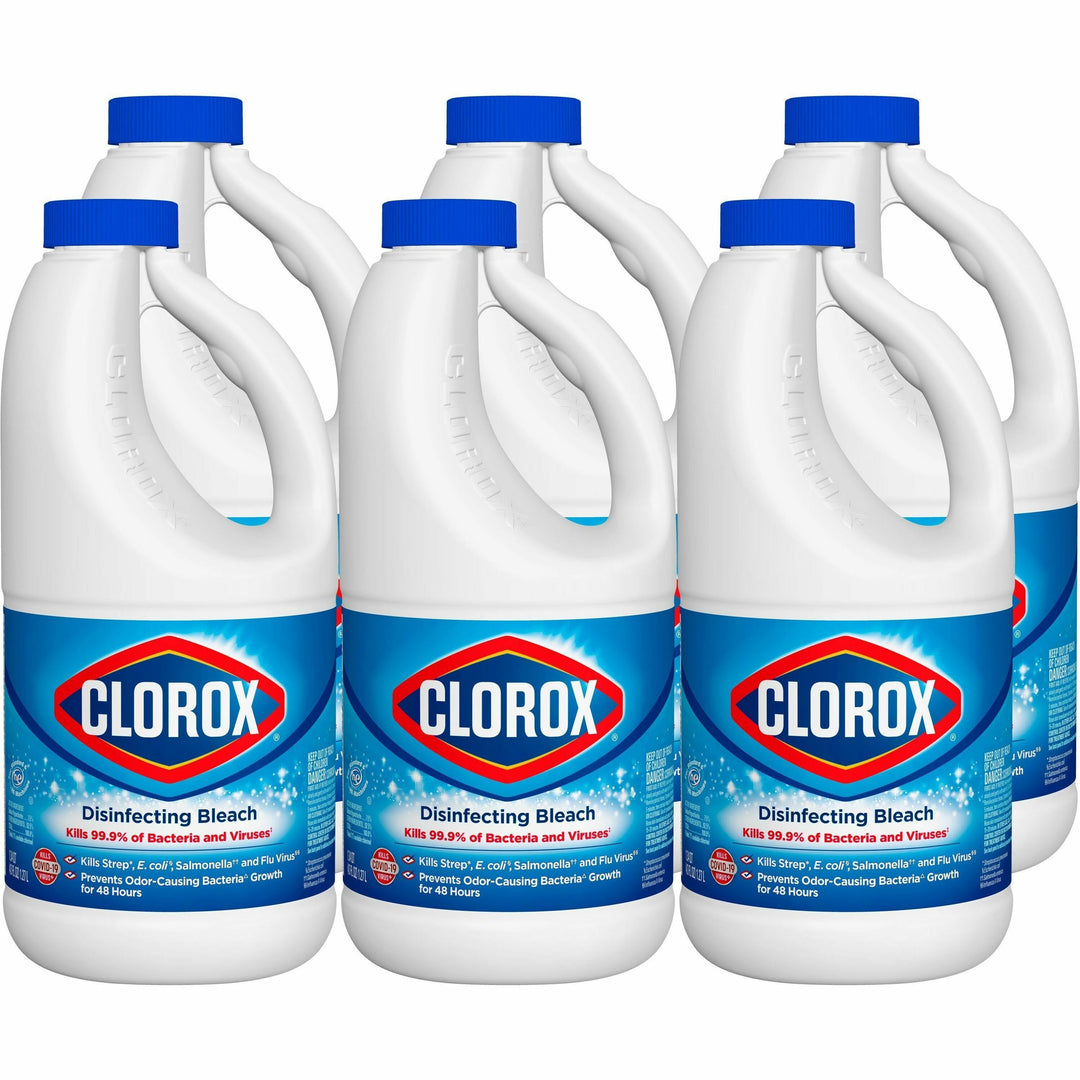 Image of Clorox® Bleach, Liquid, Disinfectant, Conc, 42 fl oz, 6/CT, Clear