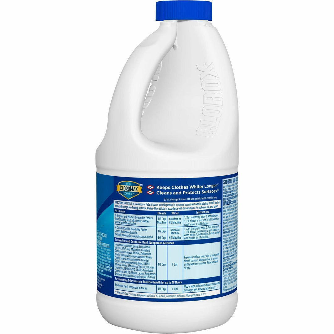 Image of Clorox® Bleach, Liquid, Disinfectant, Conc, 42 fl oz, 6/CT, Clear