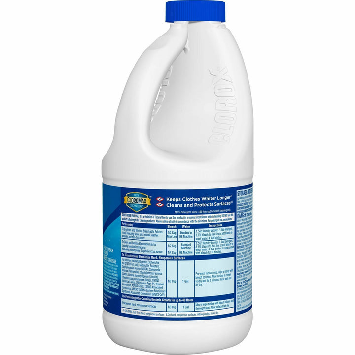 Image of Clorox® Bleach, Liquid, Disinfectant, Conc, 42 fl oz, 6/CT, Clear