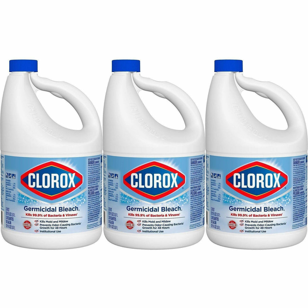 Image of Clorox® Bleach, Liquid, Germicidal, Conc, 121 fl oz, 3/CT, Clear