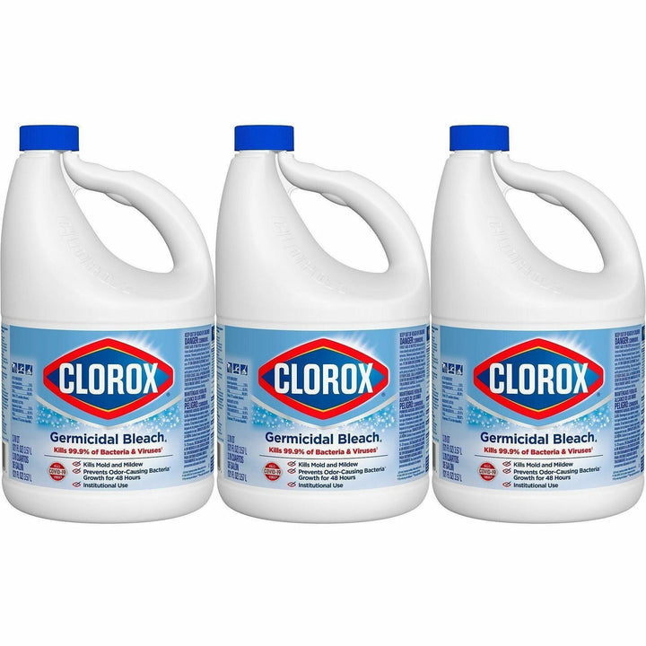 Image of Clorox® Bleach, Liquid, Germicidal, Conc, 121 fl oz, 3/CT, Clear