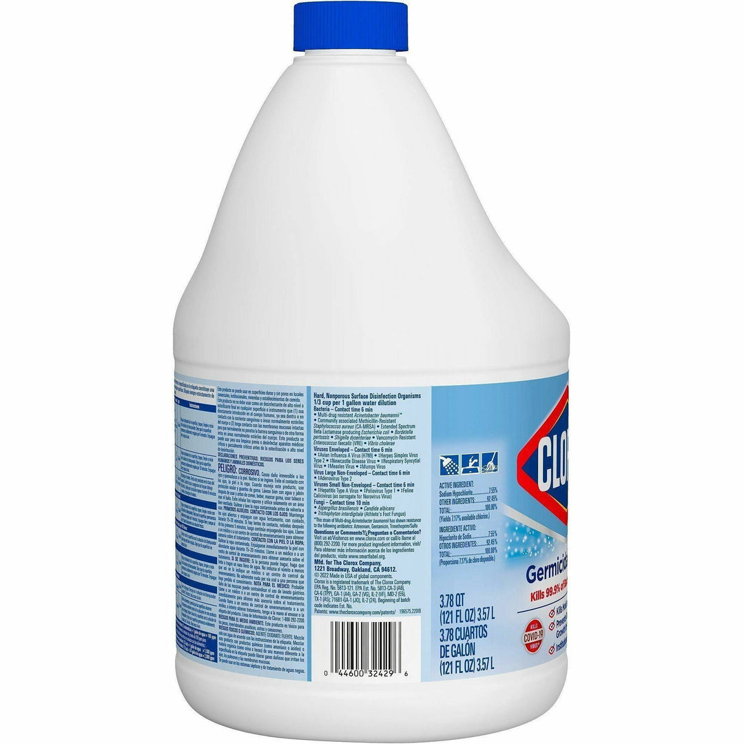 Image of Clorox® Bleach, Liquid, Germicidal, Conc, 121 fl oz, 3/CT, Clear