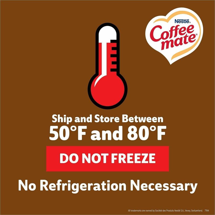 Image of Coffee mate 61425 Snickers Nondairy Liquid Creamer Singles, Snickers Flavor, 0.38 fl oz (11 mL), 50 Serving, 50 / Box