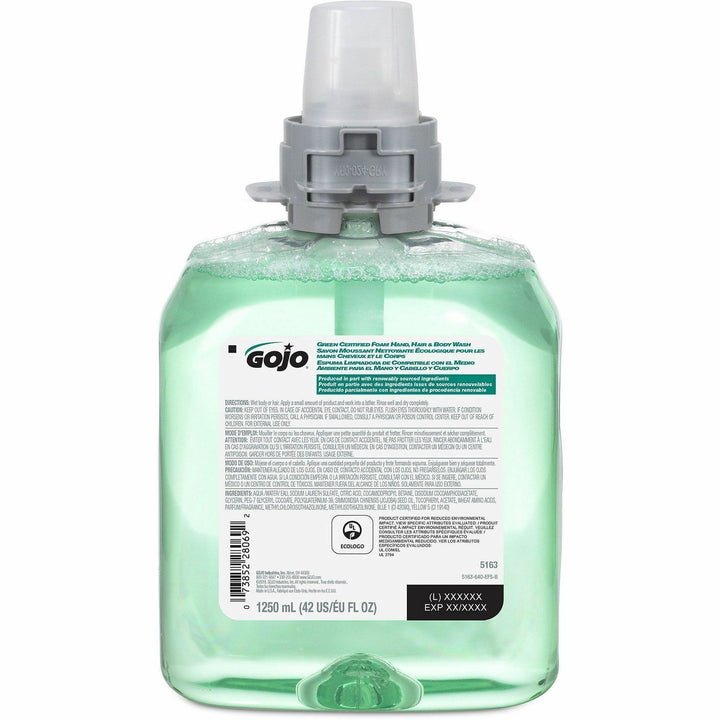 Image of Gojo® 516304 FMX-12 Refill Green Certified Hair/Body Wash