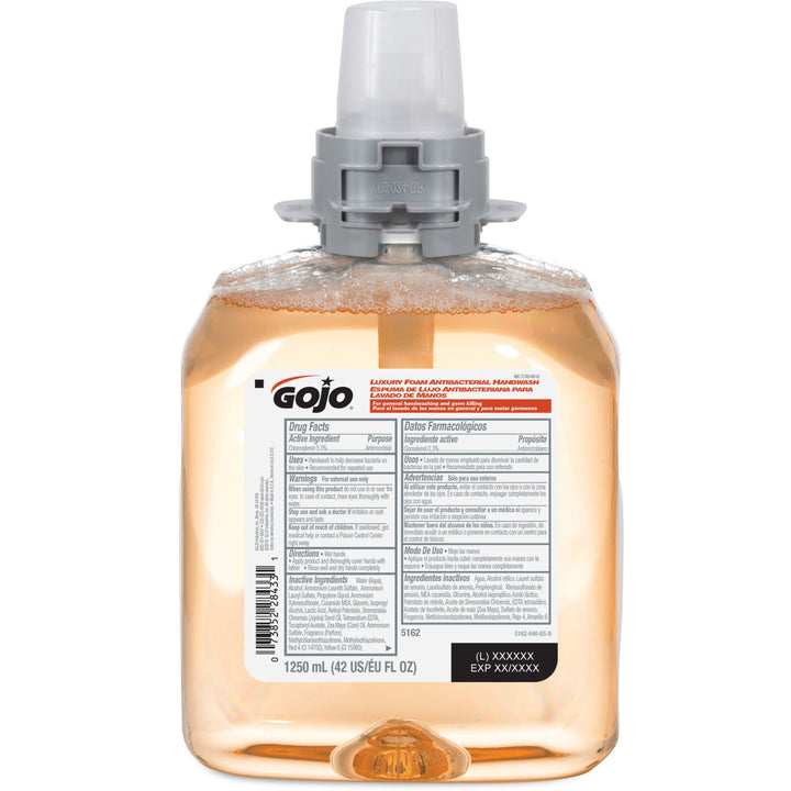 Image of GOJO® Soap Refill, Antibacterial, Foam, f/FMX-12, 1250ml, Amber