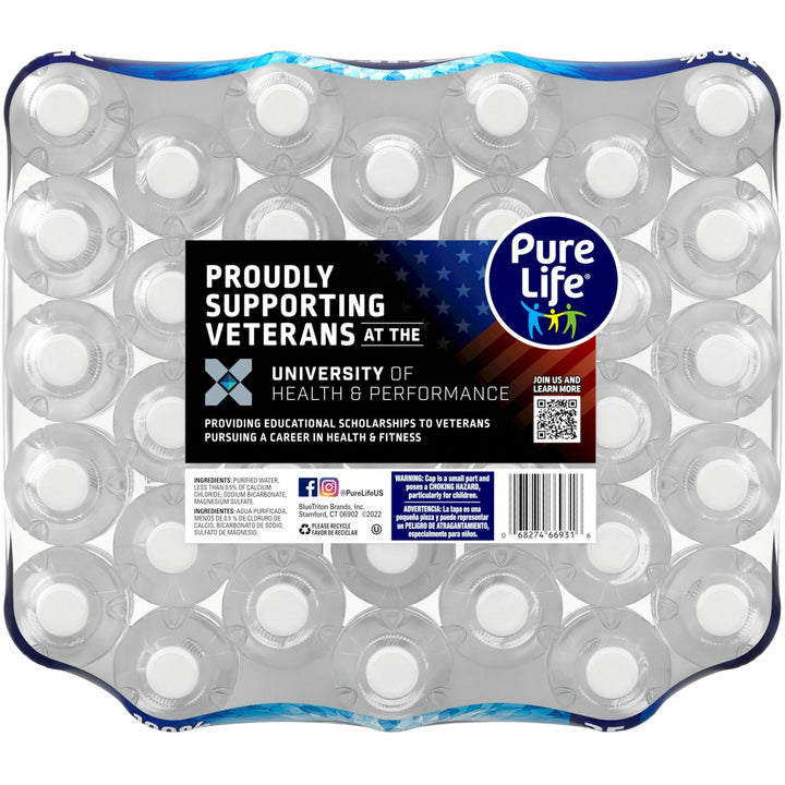 Image of Nestle Waters® Water, Pure Life, 16.9oz Bottles, 35/CT, Clear