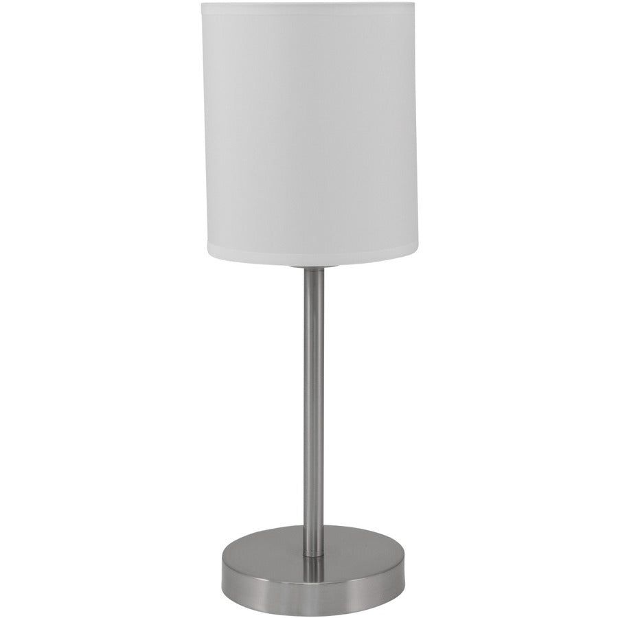 Image of Ledu® Slim Line Lamp Set, Table 12.63" High and Floor 61.5" High, Silver