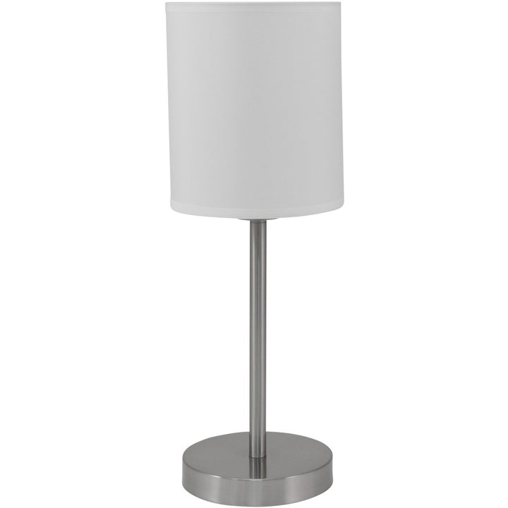 Image of Ledu® Slim Line Lamp Set, Table 12.63" High and Floor 61.5" High, Silver