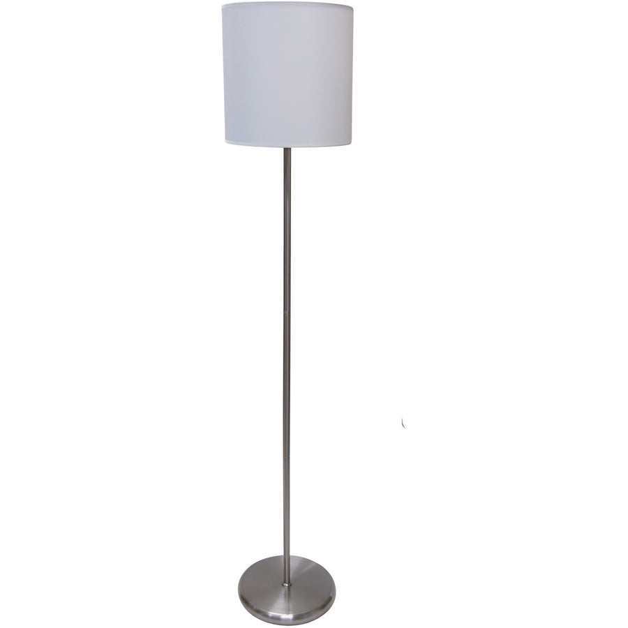 Image of Ledu® Slim Line Lamp Set, Table 12.63" High and Floor 61.5" High, Silver