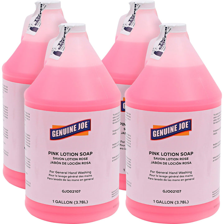 Image of Genuine Joe Hand Soap, Lotion, 1 Gallon, 4/CT, Pink