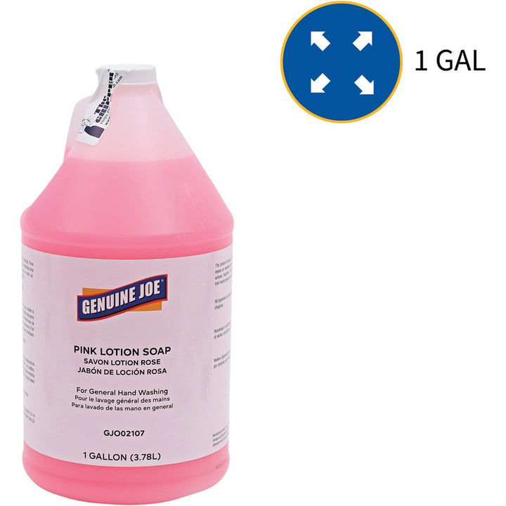 Image of Genuine Joe Hand Soap, Lotion, 1 Gallon, 4/CT, Pink