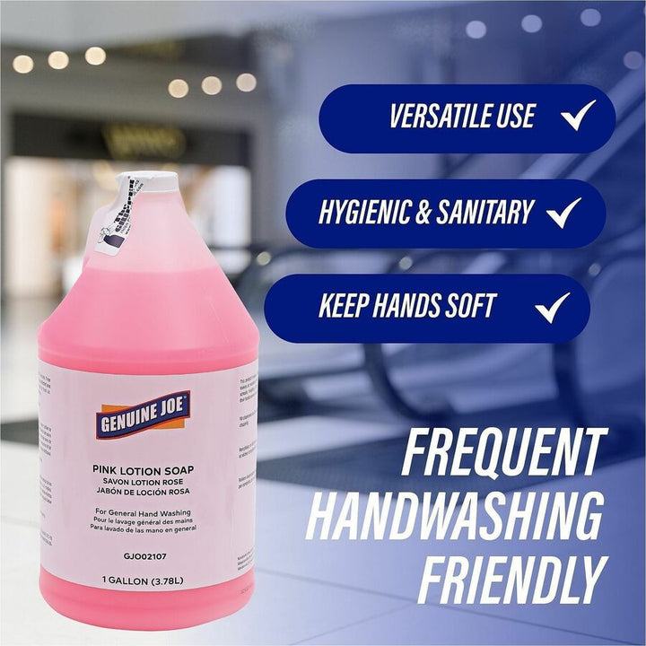 Image of Genuine Joe Hand Soap, Lotion, 1 Gallon, 4/CT, Pink
