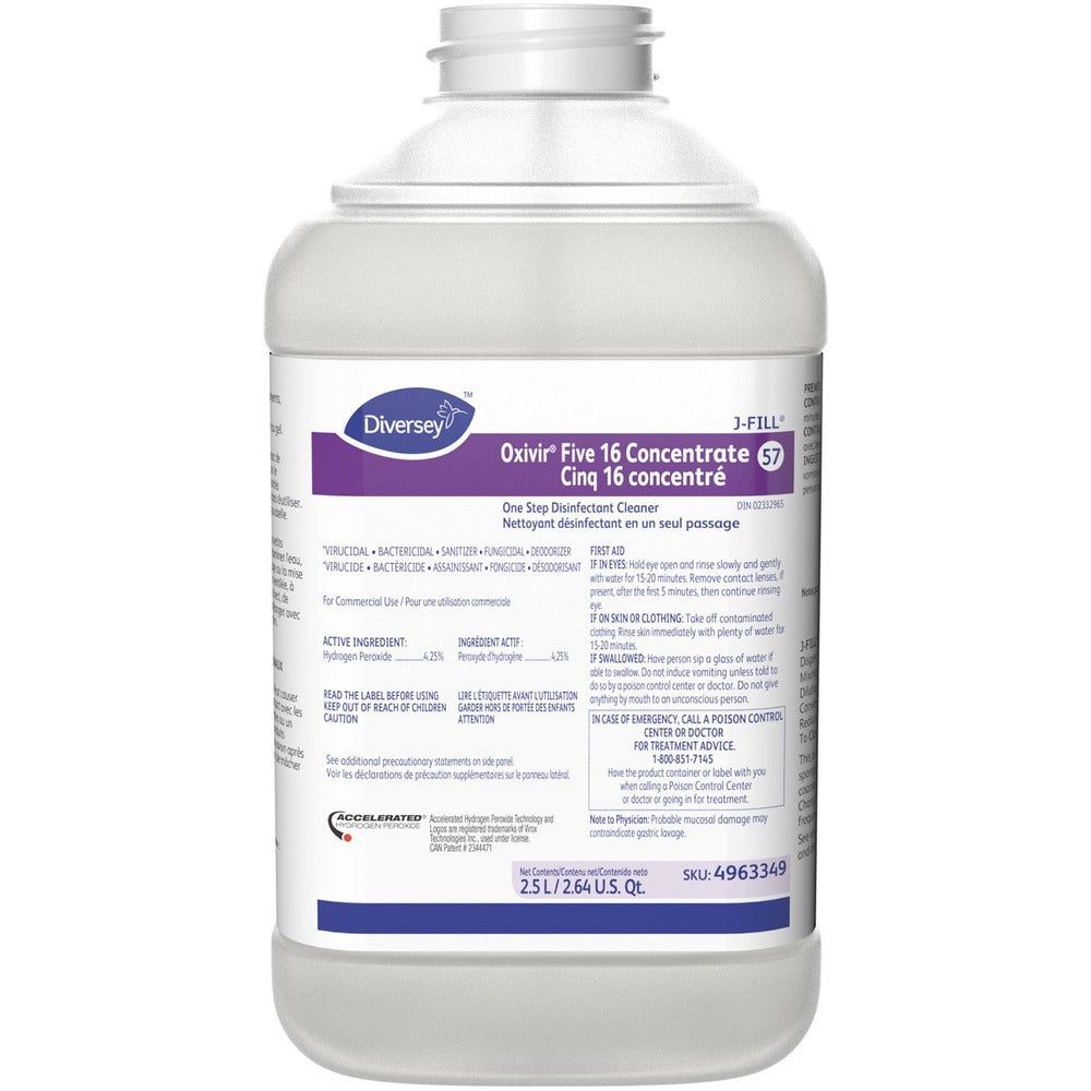 Image of Diversey Disinfectant Cleaner, Five 16, J-Fill, 2.5 Liter, 2/CT, CL