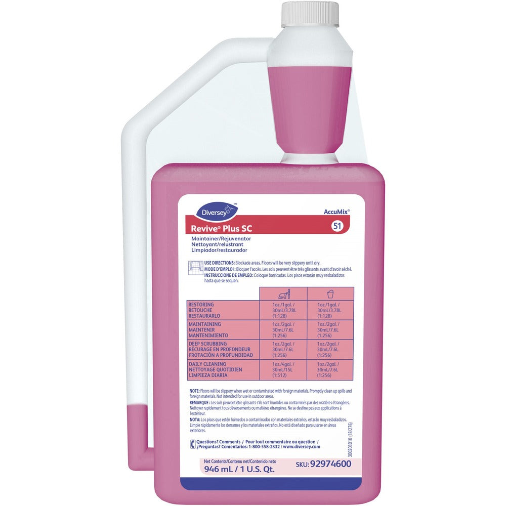 Image of Diversey Maintainer/Rejuvenator, Revive Plus, 32 oz, 6/CT, Red